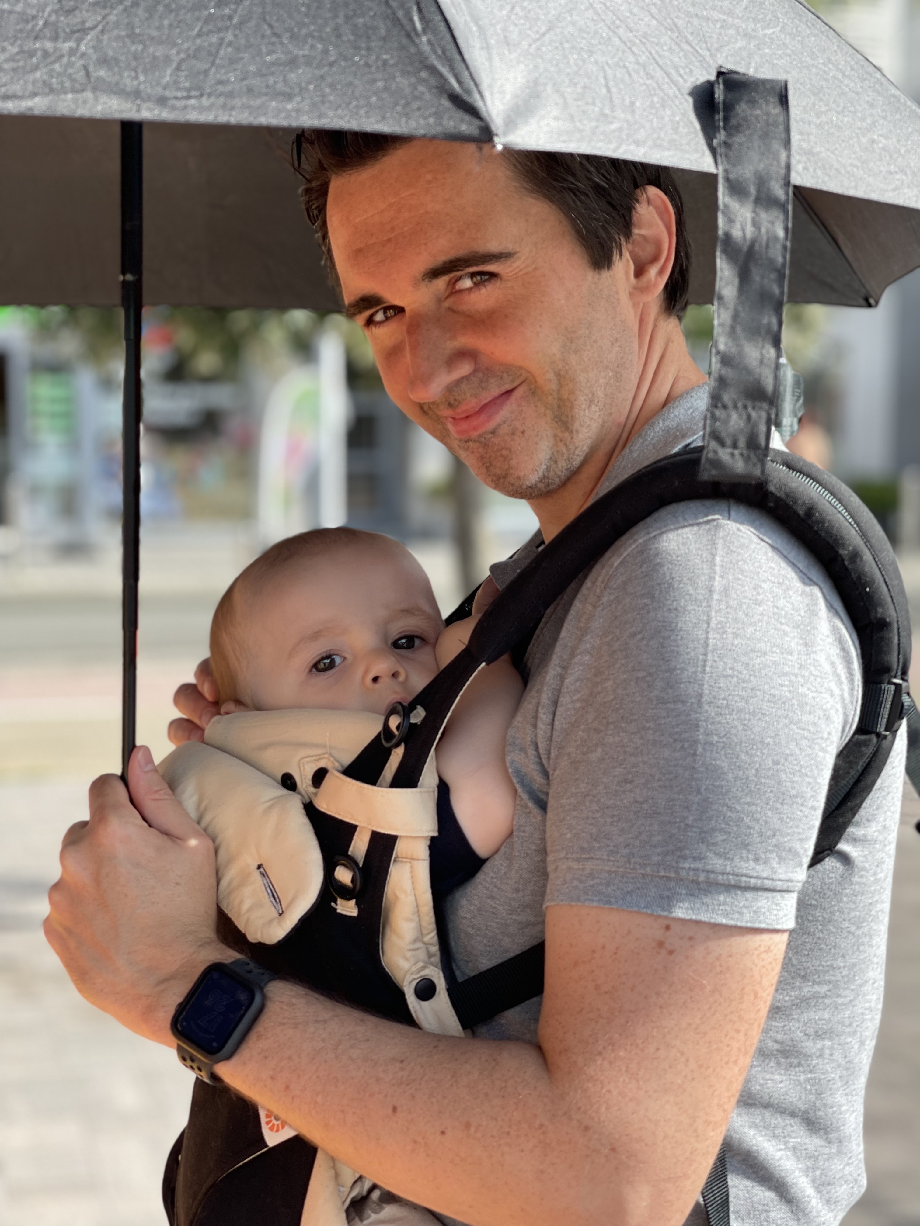 Michaël and his son Lander (10 months old - July 2021)